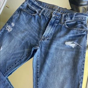 Slim denim ripped AE jeans